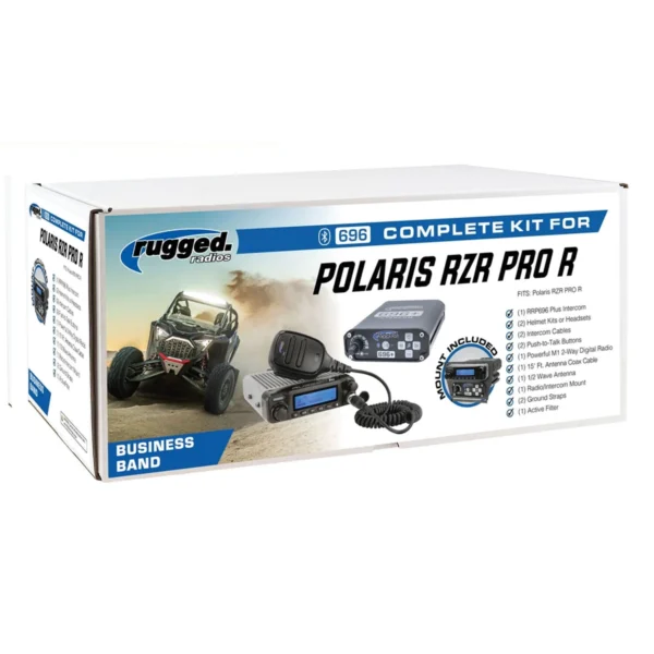 rugged radios polaris pro r turbo r pro xp dash mount 696 plus with business band radio 0
